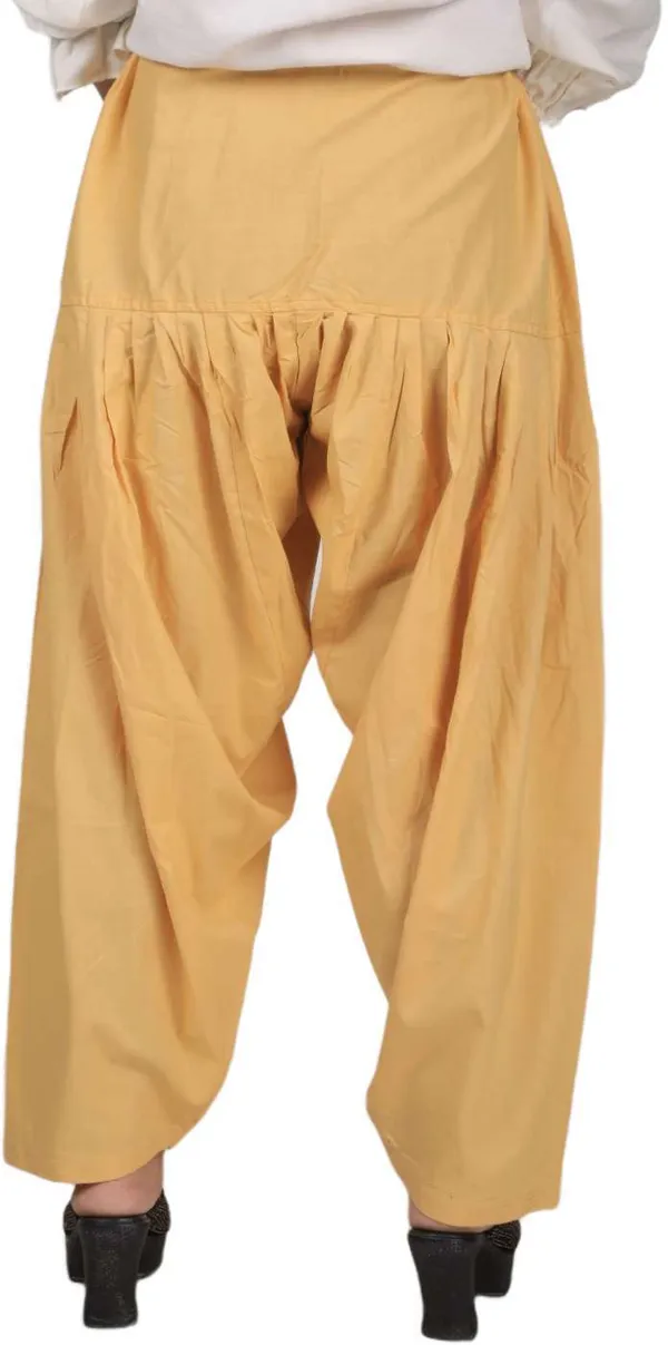 Beige_Regular_Pure_Cotton_Solid_Salwar_For_Women