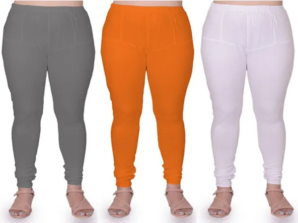 Multicolor_Cotton_Blend_Solid_Party_Western_Wear_Leggings_For_Women_(Pack_Of_3)