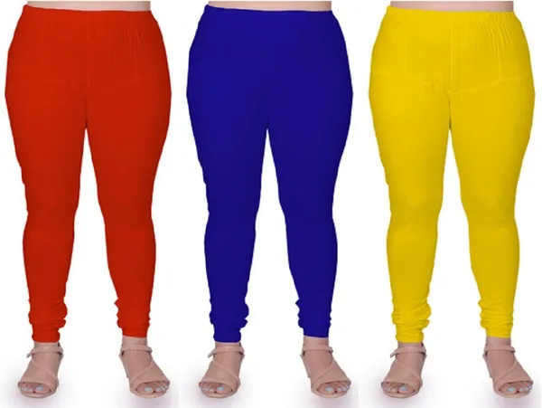 Multicolor_Cotton_Blend_Solid_Party_Western_Wear_Leggings_For_Women_(Pack_Of_3)