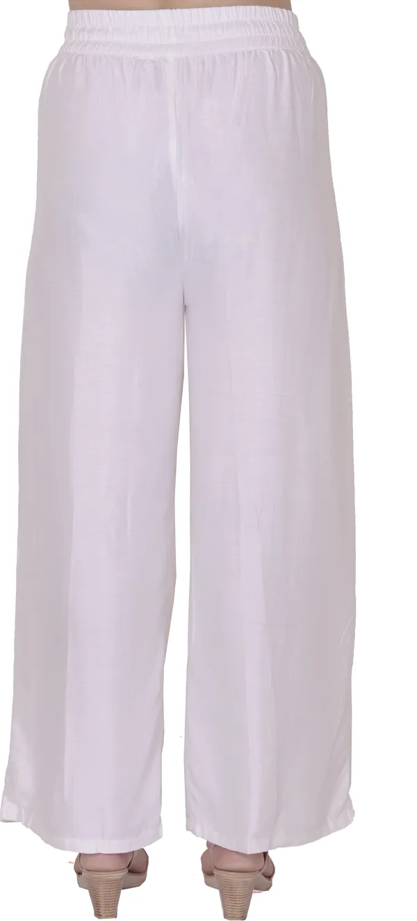 White_Regular_Party_Pure_Cotton_Trouser_For_Women