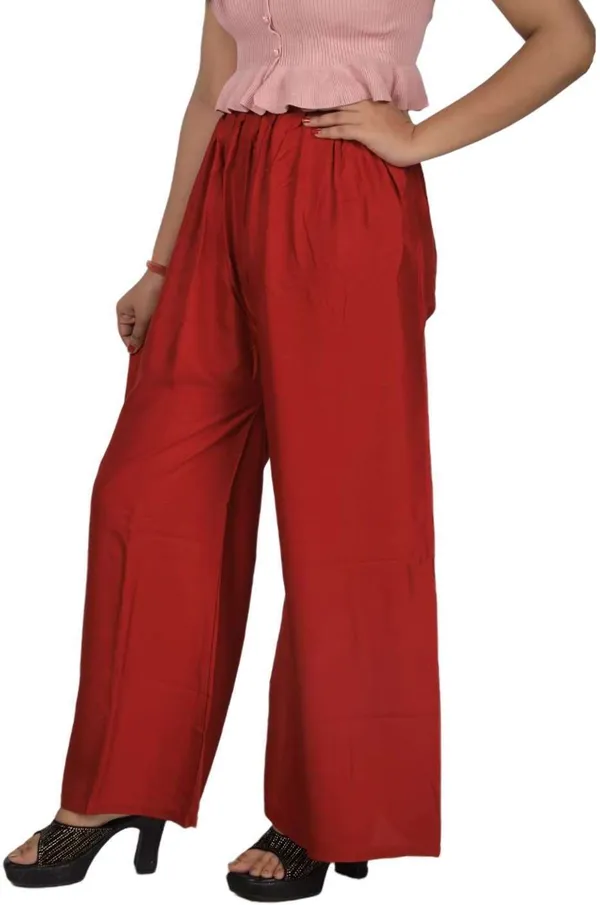 Maroon_Regular_Party_Viscose_Rayon_Trouser_For_Women