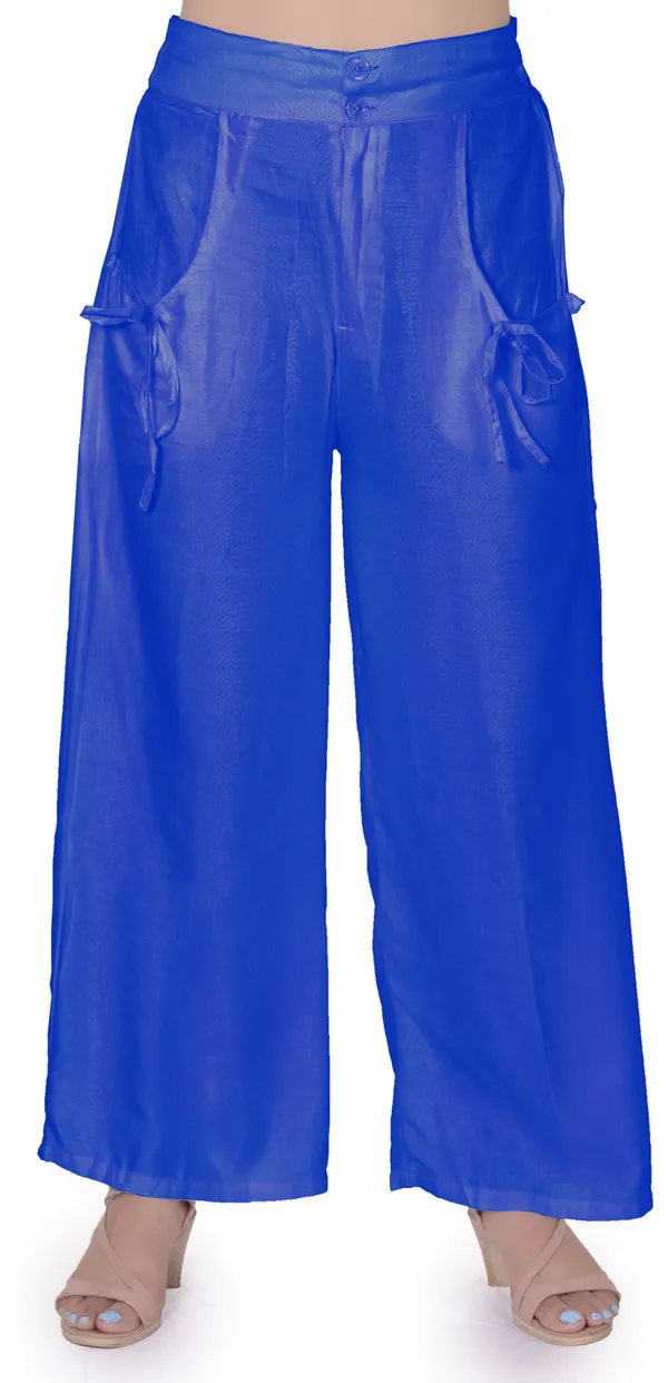 Blue_Regular_Party_Pure_Cotton_Trouser_For_Women