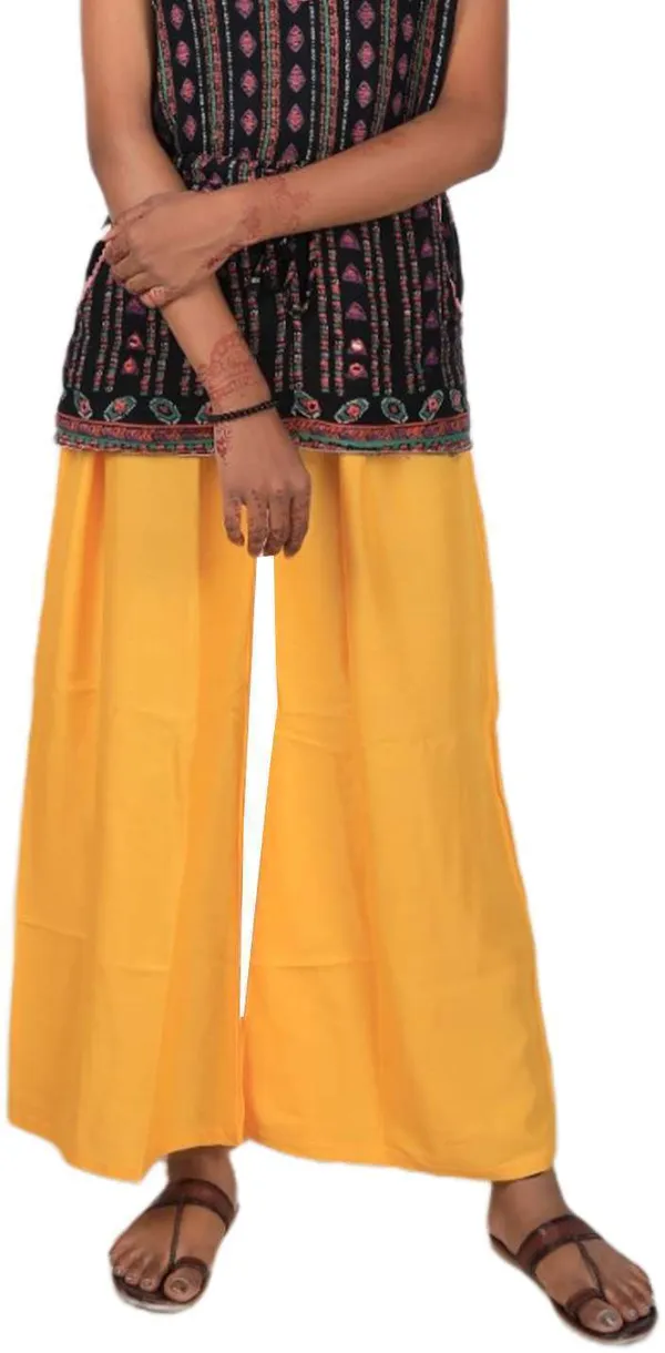 Yellow_Regular_Party_Viscose_Rayon_Trouser_For_Women