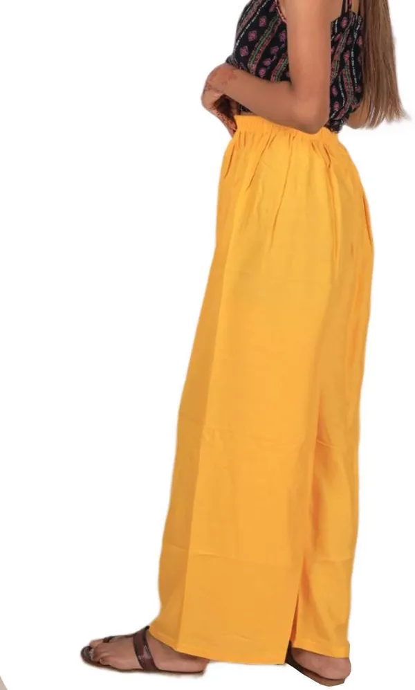 Yellow_Regular_Party_Viscose_Rayon_Trouser_For_Women