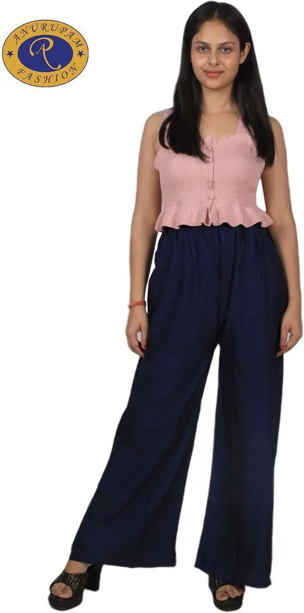 Dark_Blue_Regular_Party_Viscose_Rayon_Trouser_For_Women