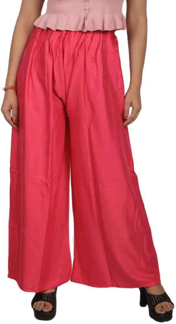 Pink_Regular_Party_Viscose_Rayon_Trouser_For_Women