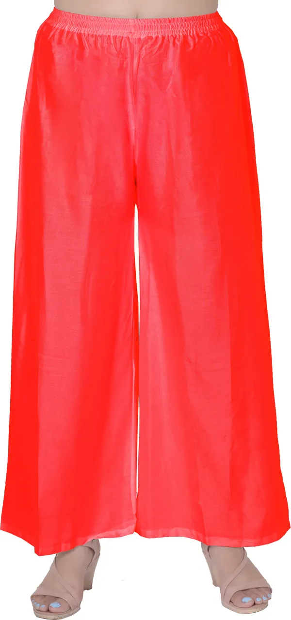 Red_Regular_Party_Pure_Cotton_Trouser_For_Women