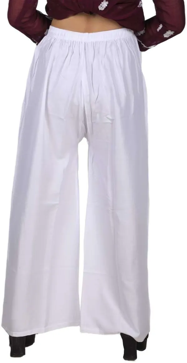 White_Regular_Party_Viscose_Rayon_Trouser_For_Women