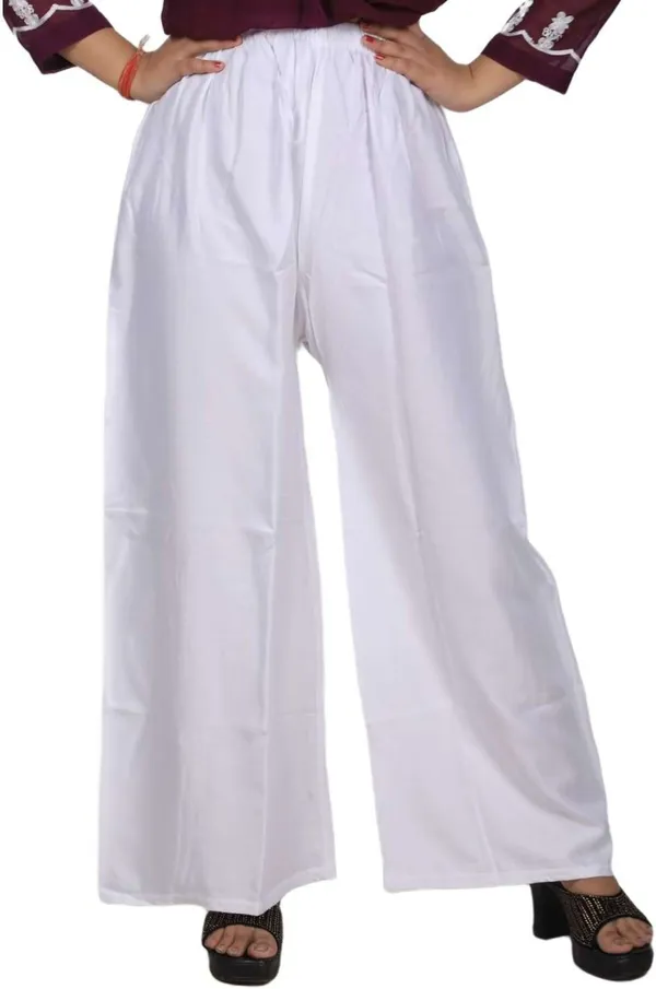 White_Regular_Party_Viscose_Rayon_Trouser_For_Women