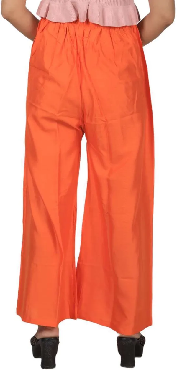 Orange_Regular_Party_Viscose_Rayon_Trouser_For_Women