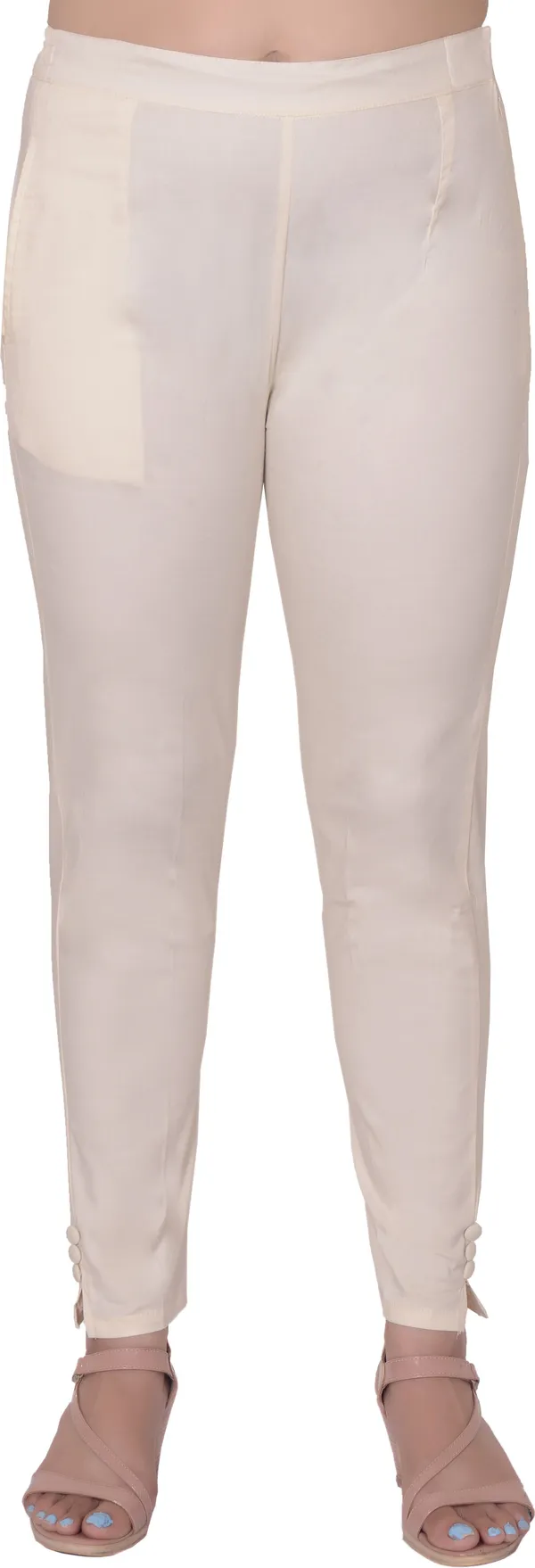 White_Regular_Party_Pure_Cotton_Trouser_For_Women