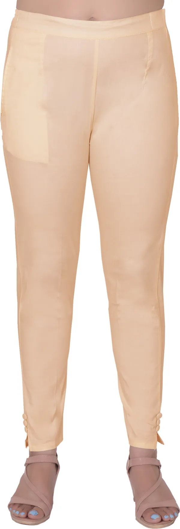 Cream_Regular_Party_Pure_Cotton_Trouser_For_Women