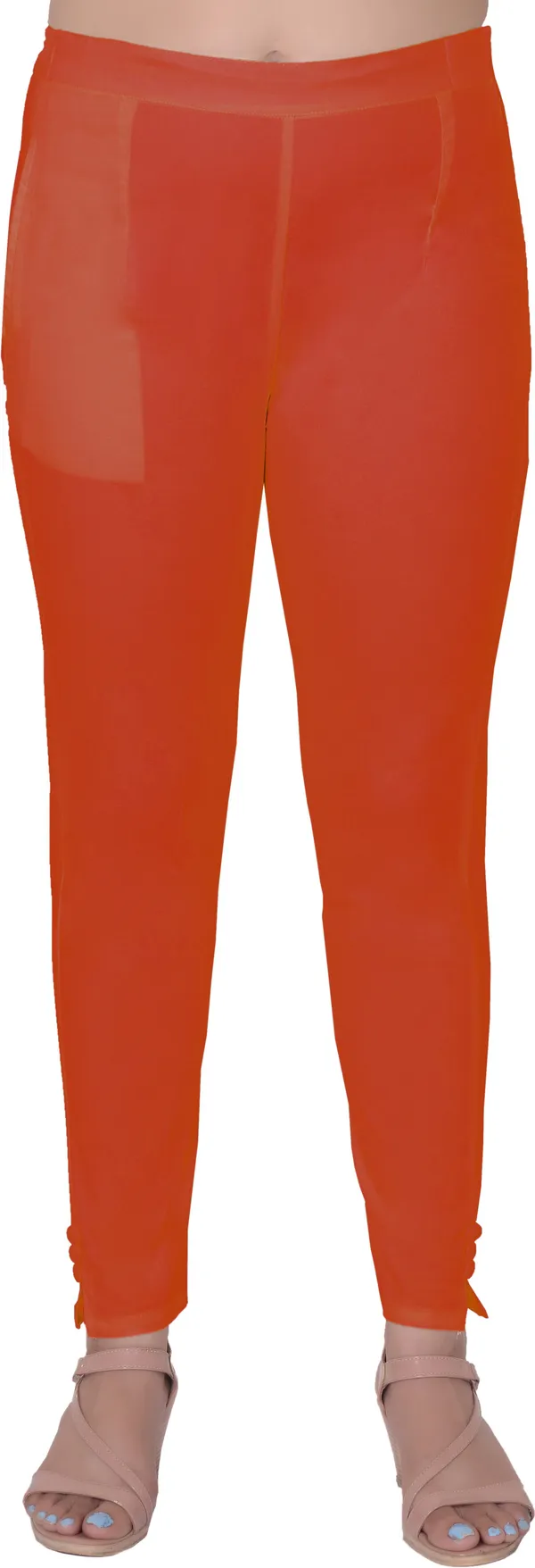 Orange_Regular_Party_Pure_Cotton_Trouser_For_Women