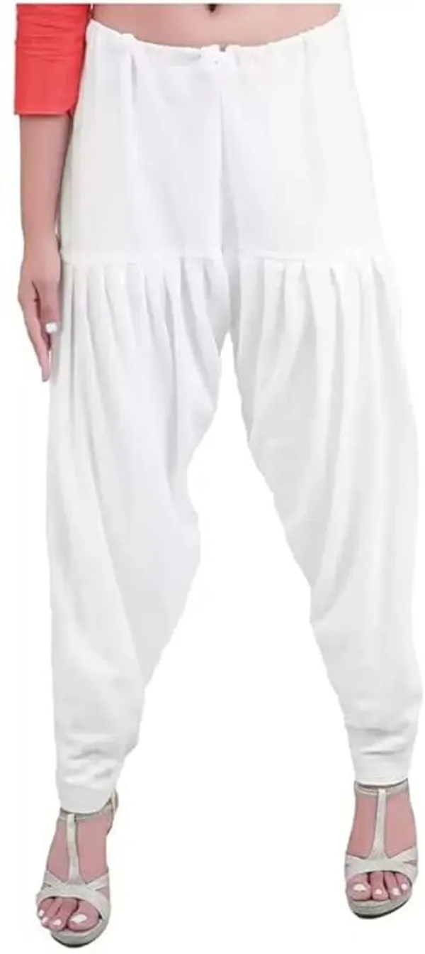 White_Regular_Wool_Blend_Solid_Salwar_For_Women