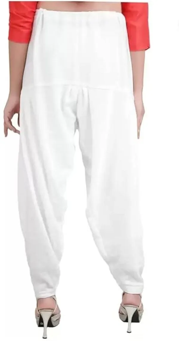 White_Regular_Wool_Blend_Solid_Salwar_For_Women