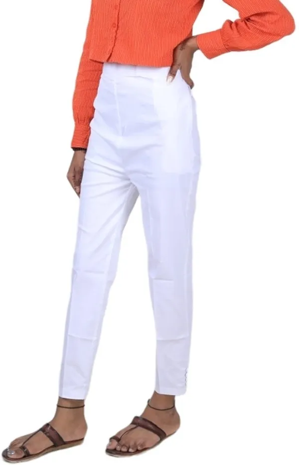 White_Regular_Casual_Cotton_Blend_Trouser_For_Women