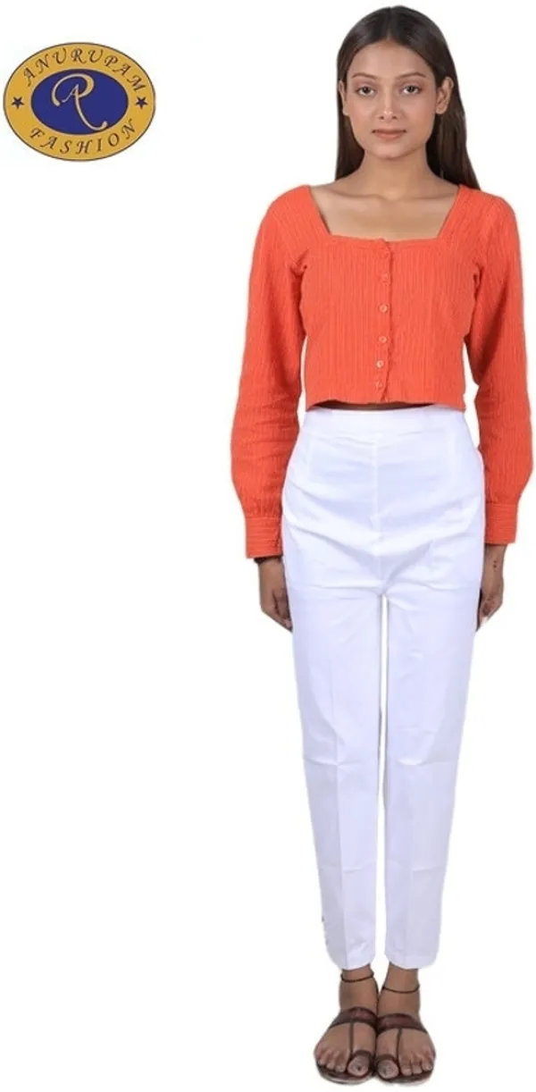 White_Regular_Casual_Cotton_Blend_Trouser_For_Women