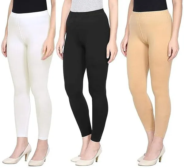 Multicolor_Cotton_Blend_Solid_Casual_Ethnic_Wear_Leggings_For_Women