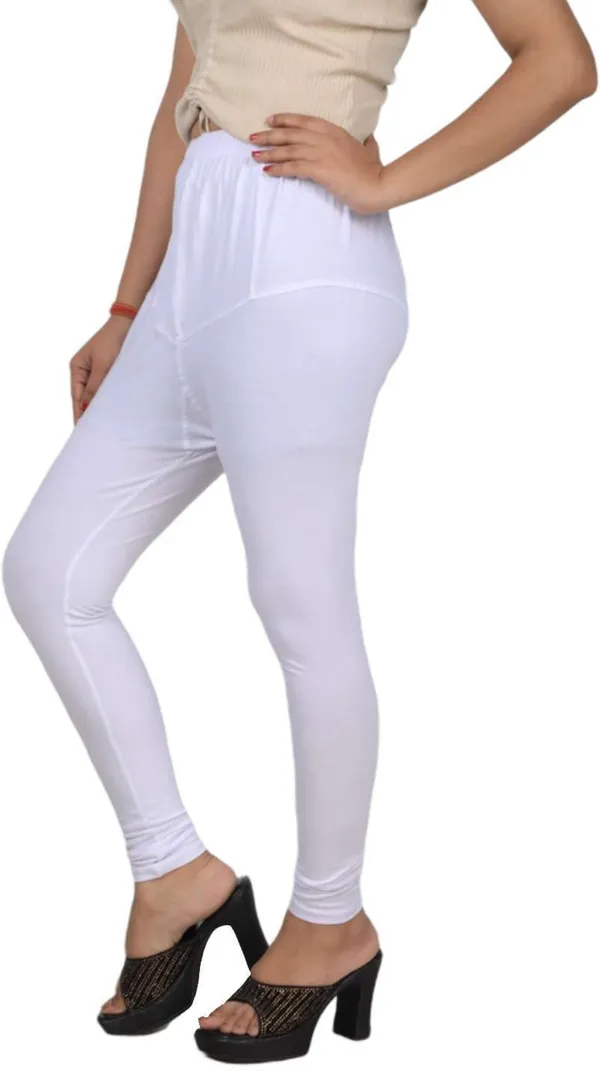 White_Cotton_Blend_Solid_Casual_Ethnic_Wear_Leggings_For_Women