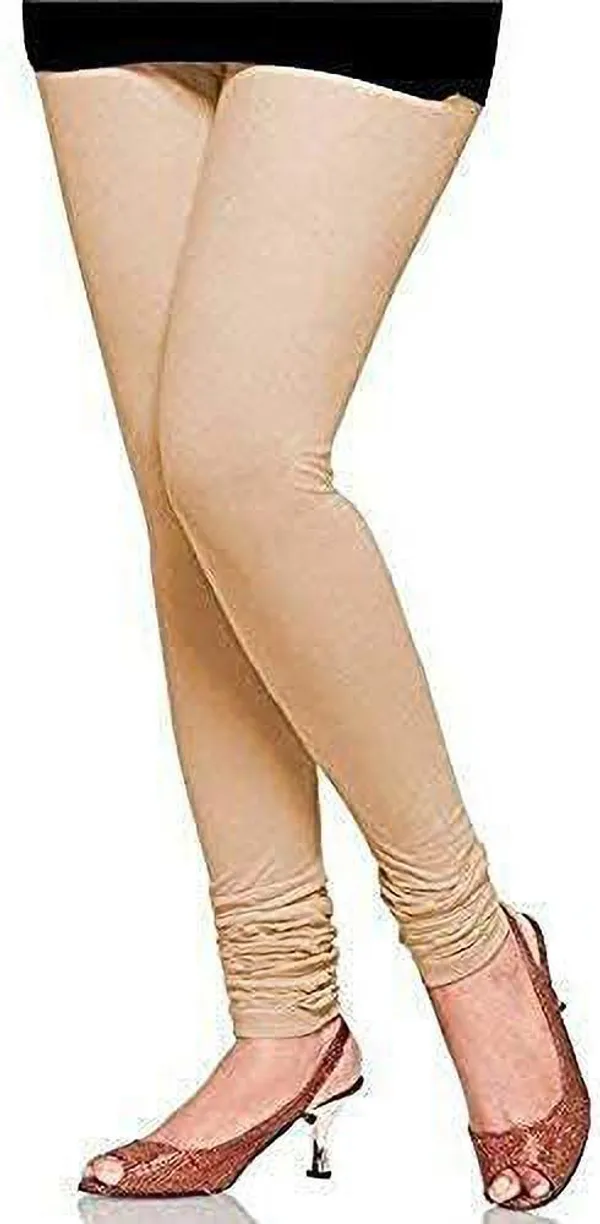 Beige_&_White_&_Red_Silk_Blend_Solid_Casual_Ethnic_Wear_Leggings_For_Women_(Pack_Of_3)