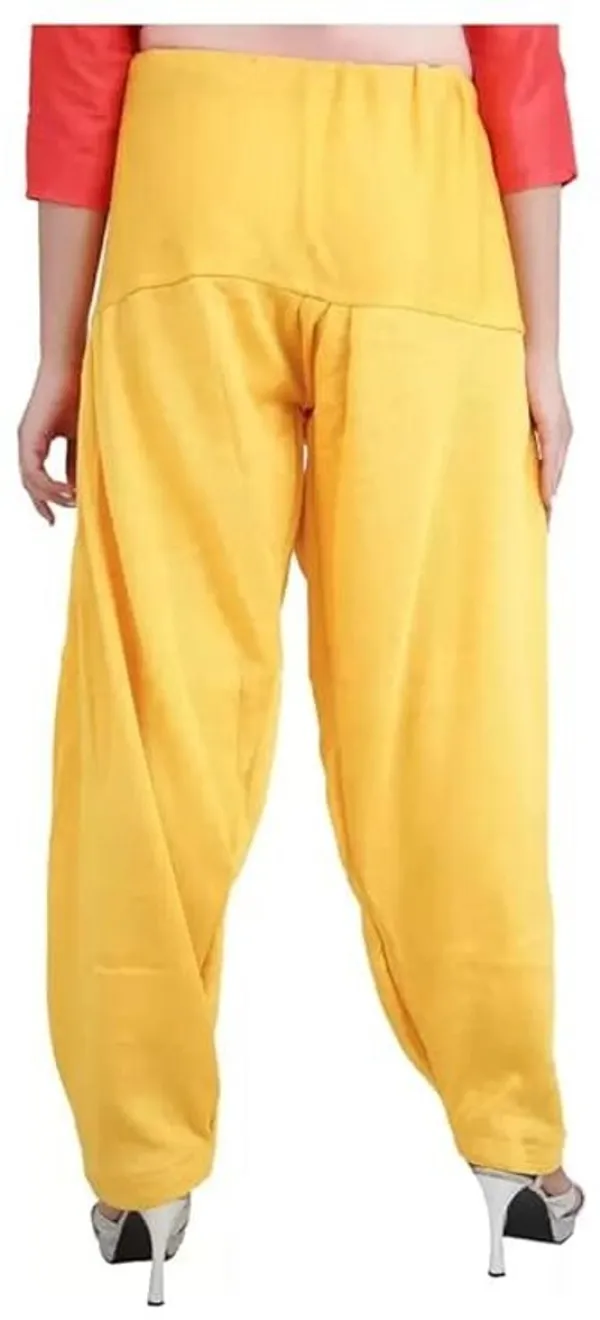 Yellow_Regular_Wool_Blend_Solid_Salwar_For_Women