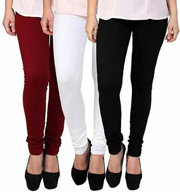 Multicolor_Silk_Blend_Solid_Casual_Ethnic_Wear_Leggings_For_Women_(Pack_Of_3)