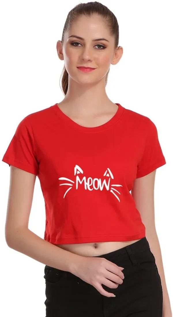 Red_Casual_Printed_Pure_Cotton_Crop_Top_For_Women