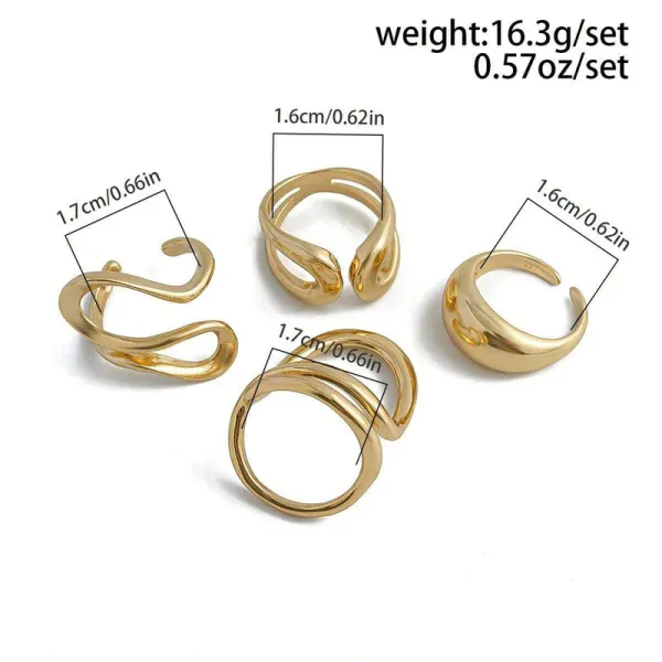 Set_of_4_Gold_Plated_Chunky_Rings_Set_for_Women_|_Vintage_Dainty_Knuckle_Open_Midi_Finger_Rings
