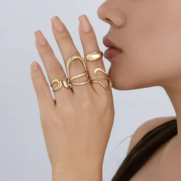 Set_of_4_Gold_Plated_Chunky_Rings_Set_for_Women_|_Vintage_Dainty_Knuckle_Open_Midi_Finger_Rings