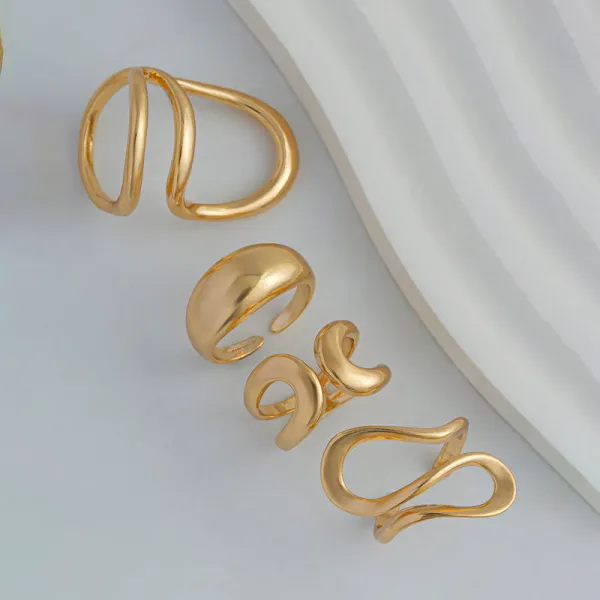 Set_of_4_Gold_Plated_Chunky_Rings_Set_for_Women_|_Vintage_Dainty_Knuckle_Open_Midi_Finger_Rings