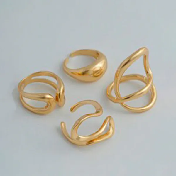 Set_of_4_Gold_Plated_Chunky_Rings_Set_for_Women_|_Vintage_Dainty_Knuckle_Open_Midi_Finger_Rings