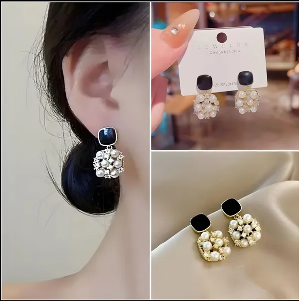Black_and_Gold_Pearl_Drop_Earrings_For_Women__|_Gold_Plated_White_Pearls_Earrings