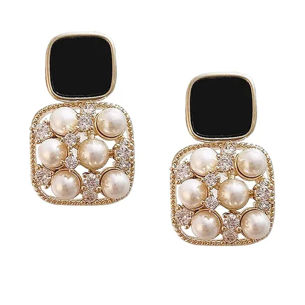 Black_and_Gold_Pearl_Drop_Earrings_For_Women__|_Gold_Plated_White_Pearls_Earrings