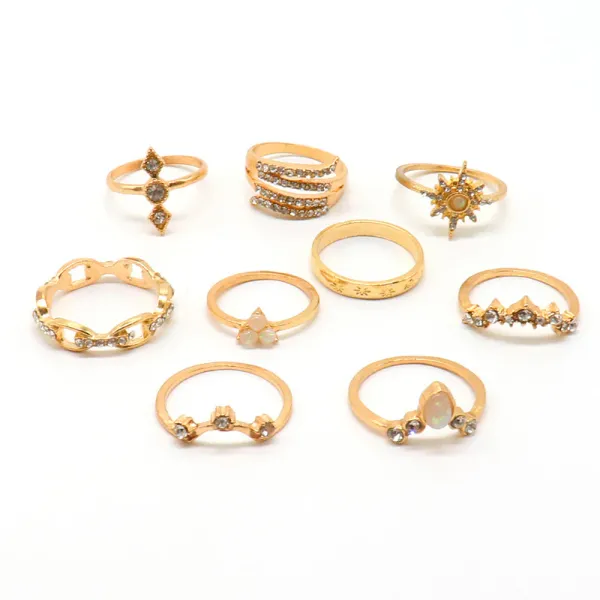 Set_of_17_Rose_Gold_Rings_for_Women_|_Vintage_Floral_Designs_Silver_Plushy_Rings