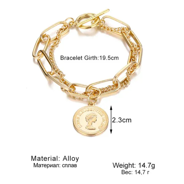 Silver_Plated_Bracelet_for_Women_|_Gold_Sparkling_Coinez_Multistrand_Bracelet