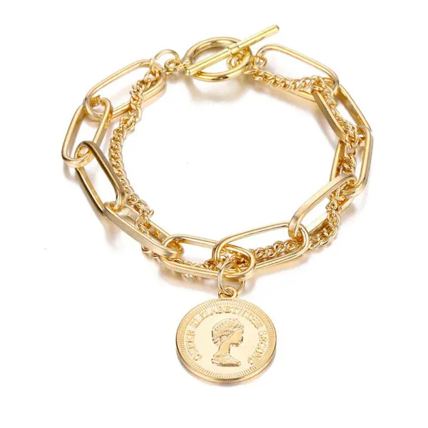 Silver_Plated_Bracelet_for_Women_|_Gold_Sparkling_Coinez_Multistrand_Bracelet