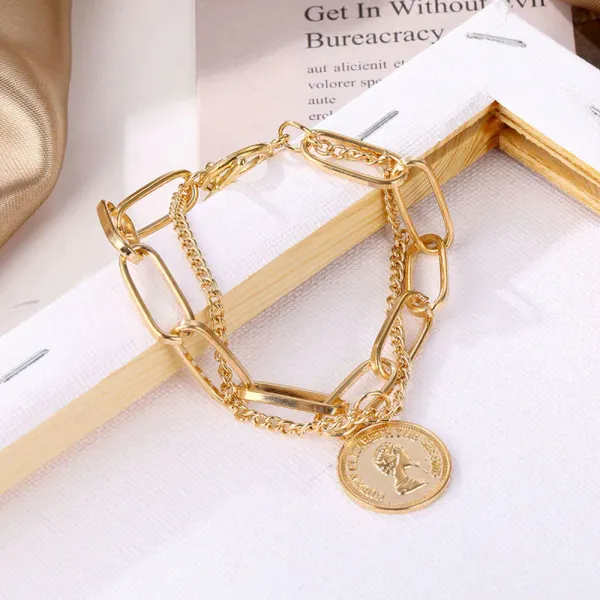 Silver_Plated_Bracelet_for_Women_|_Gold_Sparkling_Coinez_Multistrand_Bracelet