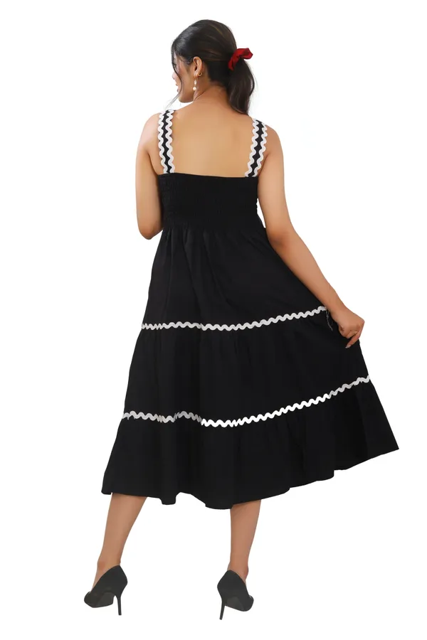 Black_Cotton_Poplin_Long_length_Spaghetti_with_zigzag_lace_Dress__For_Women