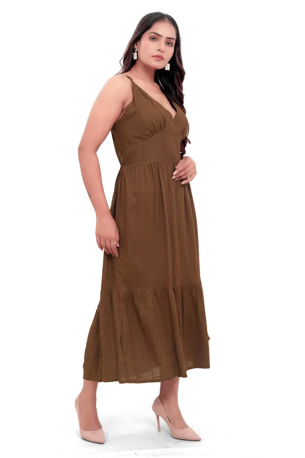 Brown_Cotton_Linen_Spaghetti_With_Back_Knot_Style_Long_Dress_For_Women