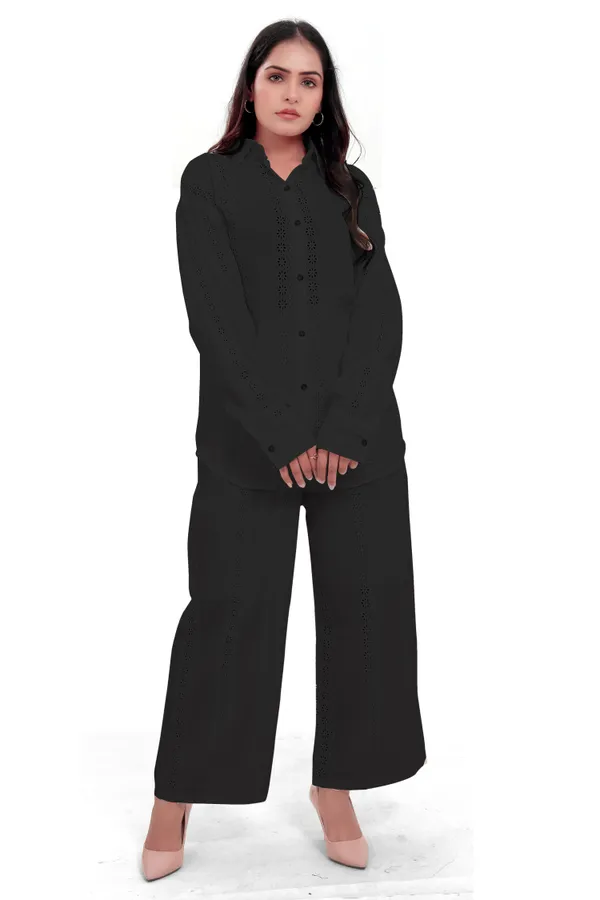 Black_Cotton_Schiffli_Shirt_And_Palazzo_Co-Ord_Set_For_Women