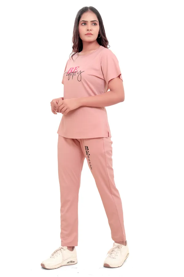 Peach_Tencil_T-Shirt_&_Pant_Set_For_Women