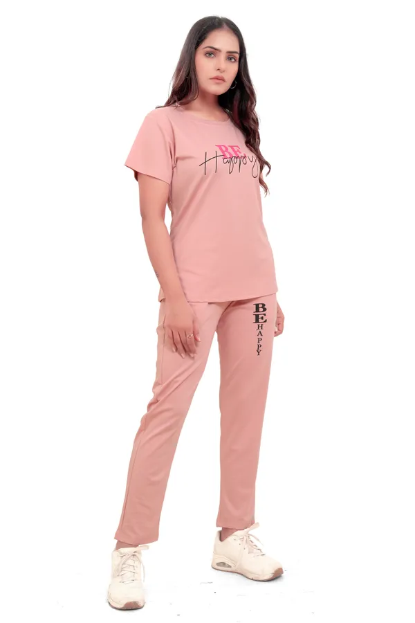 Peach_Tencil_T-Shirt_&_Pant_Set_For_Women