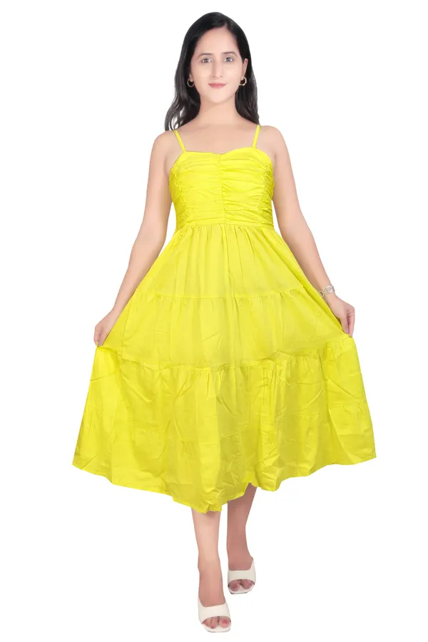 Lime_Green_Cotton_Poplin_Spaghetti_Long_Dress_For_Women