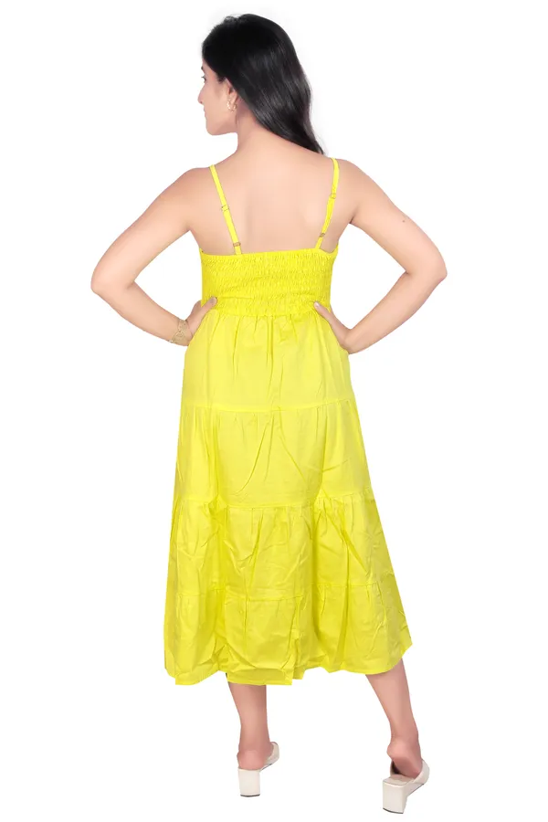 Lime_Green_Cotton_Poplin_Spaghetti_Long_Dress_For_Women