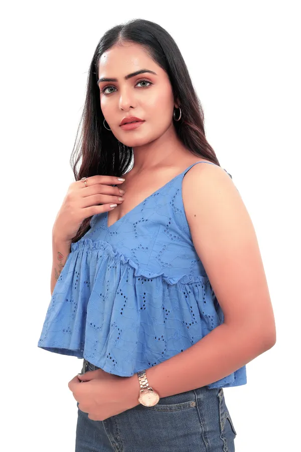 Sky_Blue_Cotton_Schiffli_Spaghetti_Frill_Crop_Top_For_Women