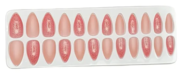 Rose_Fog_Glitter_&_Matte_Press_On_Artificial_Nails/Fake_Nails_With_1_Nail_Glue_Kit