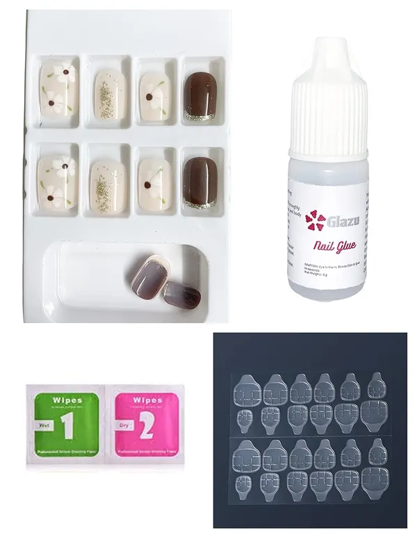 Quincy_Designer_Press_On_Artificial_Nails/Fake_Nails_Almond/Squoval_With_1_Glue_Kit