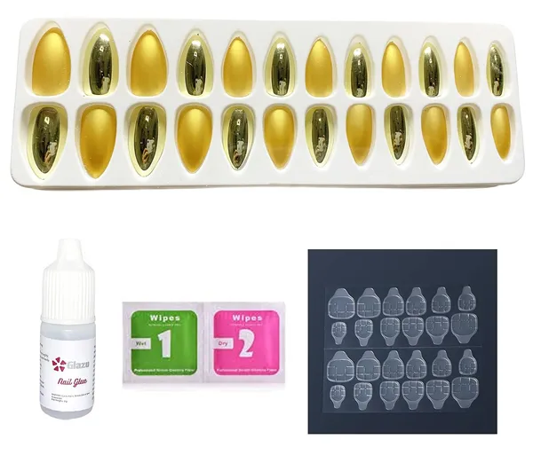 Luxor_Gold_High_Gloss_Mirror_&_Matte_Finish_Almond_Shaped_Artificial_Nails_|_Bridal_Nails_|_Fake_Nails_With_1_Sheet_Of_Double-Sided_Nail_Glue_Adhesive_&_Liquid_Nail_Glue