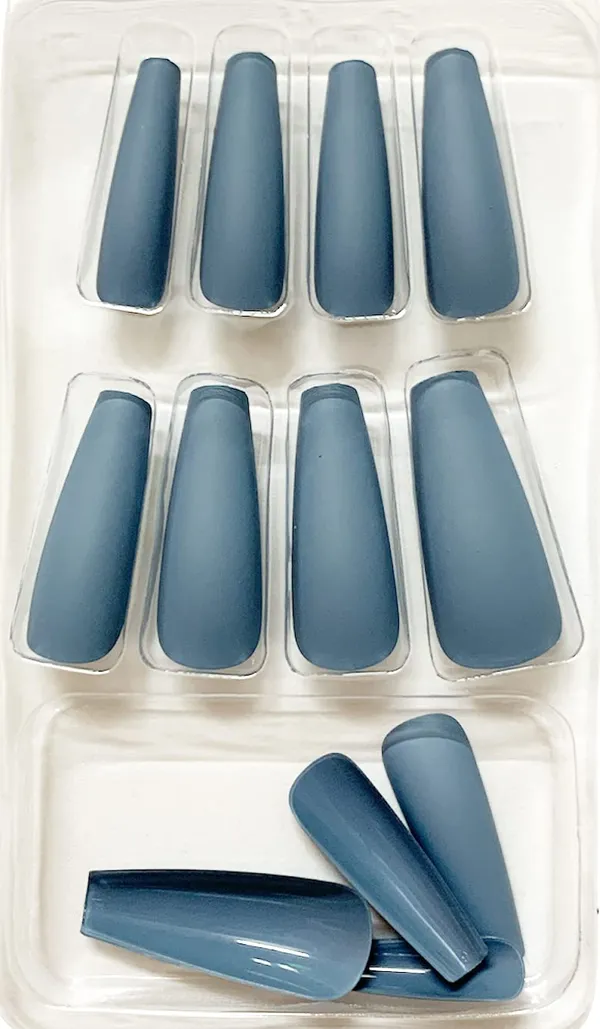Ballerina_Shape_Long_Artificial_Nails/Fake_Nails_Pack_Of_12_Nail_Sets