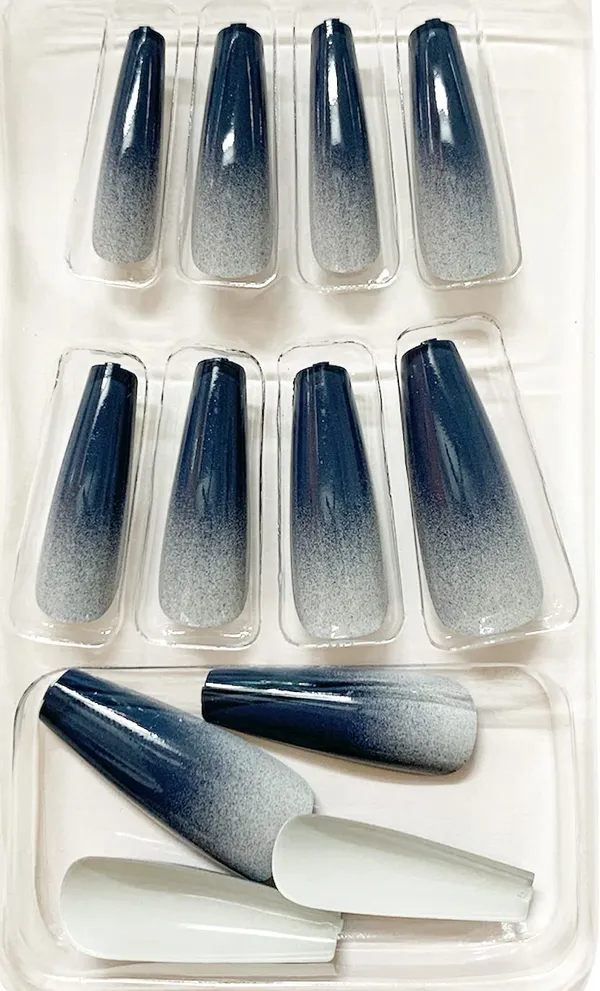 Ballerina_Shape_Long_Artificial_Nails/Fake_Nails_Pack_Of_12_Nail_Sets